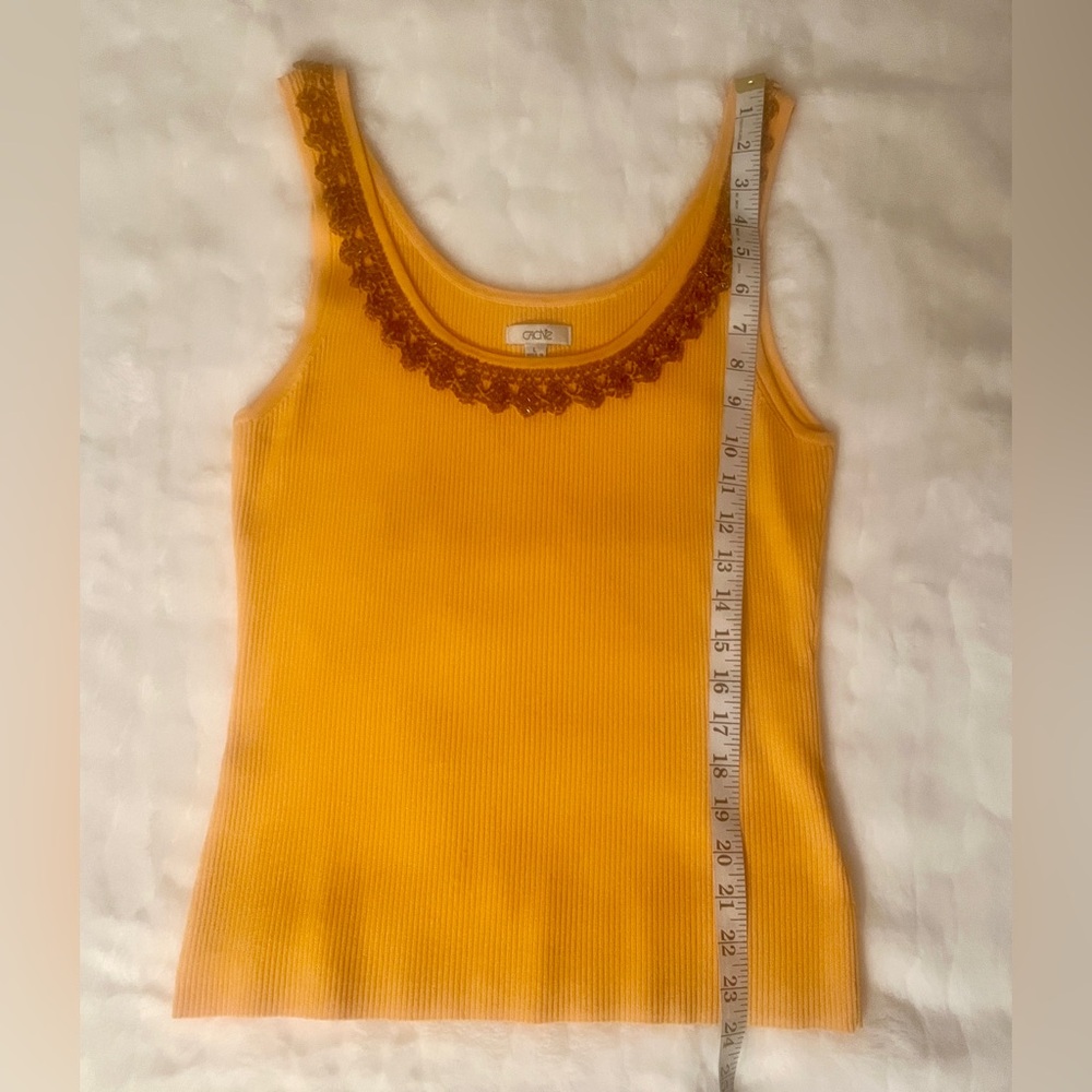 Cache Rib Knit Bead Embellished
Neck Stretch Top Size L - Picture 3 of 7